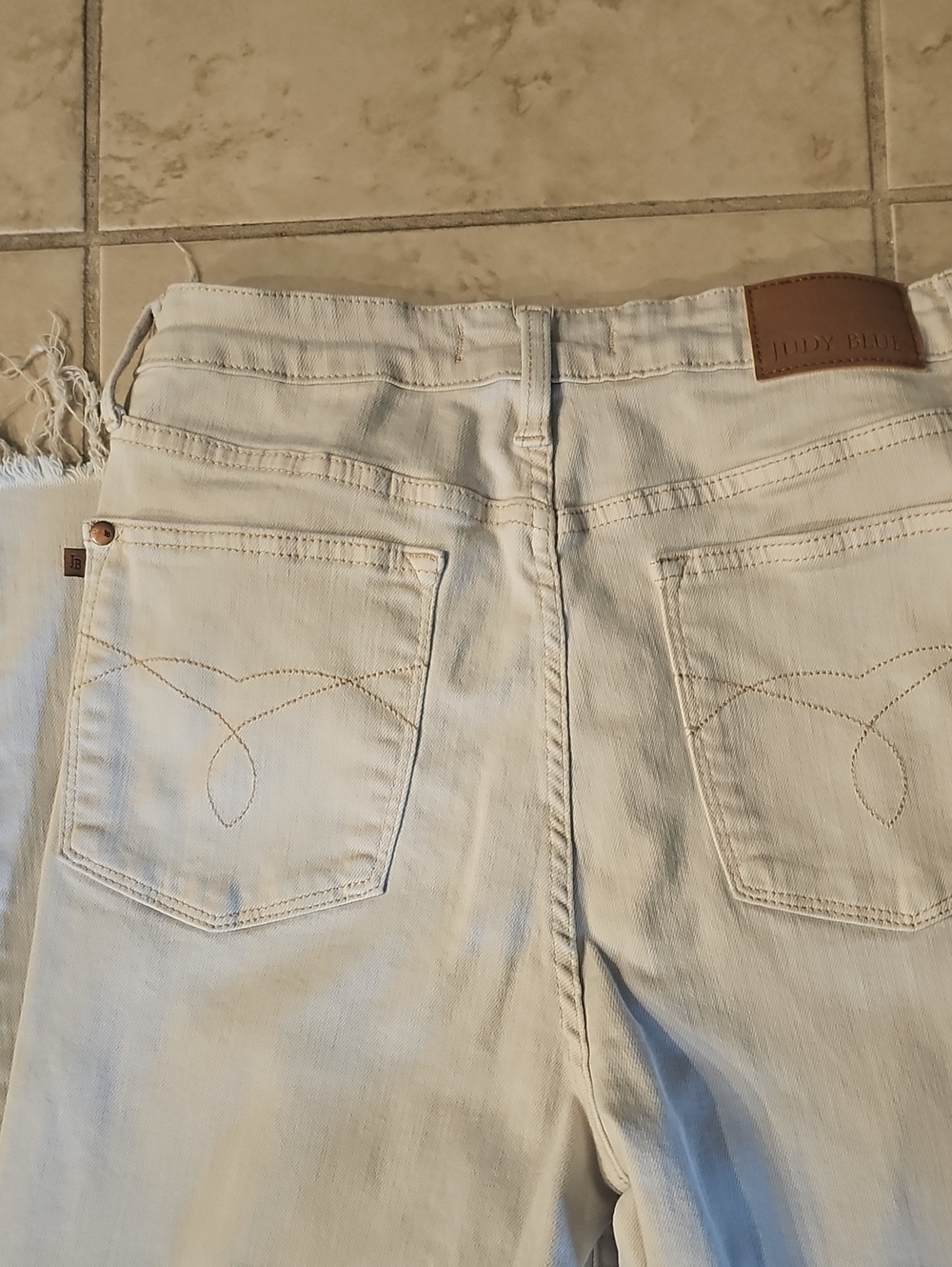 Judy Blue Cream High-Waist Garment Dyed Jeans - Picture 10 of 12